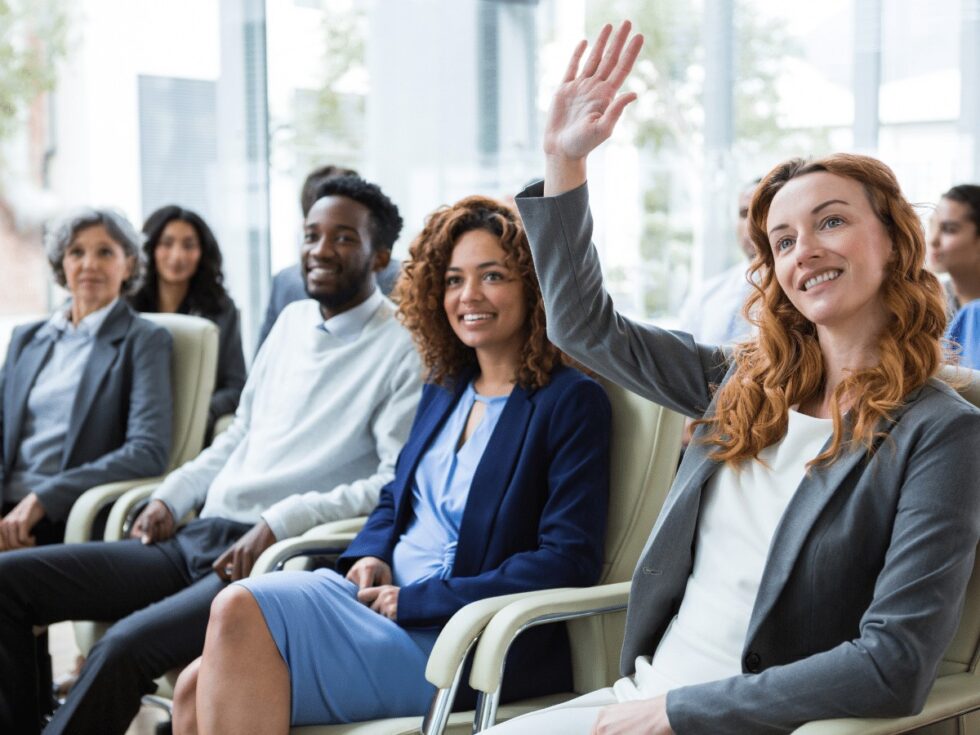 making presentation to an audience