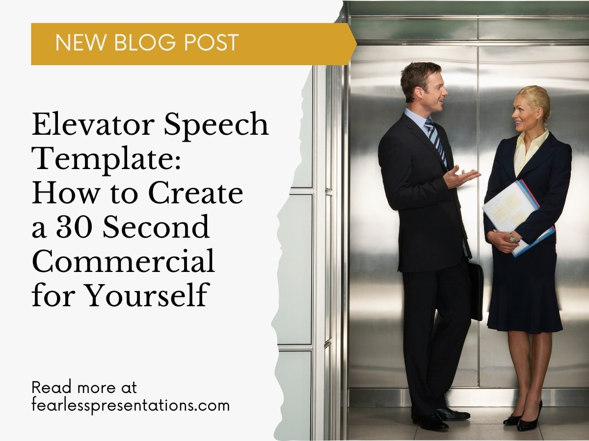 Elevator Speech Template How to Create a 30 Second Commercial for Yourself