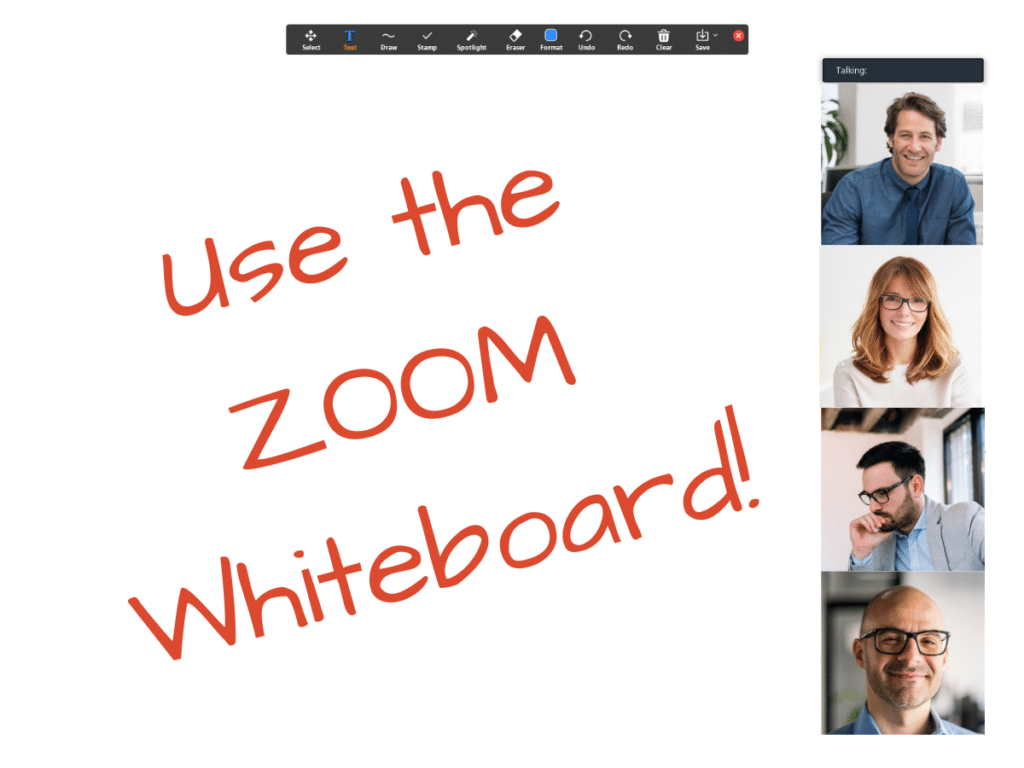 Use Zoom Whiteboard App